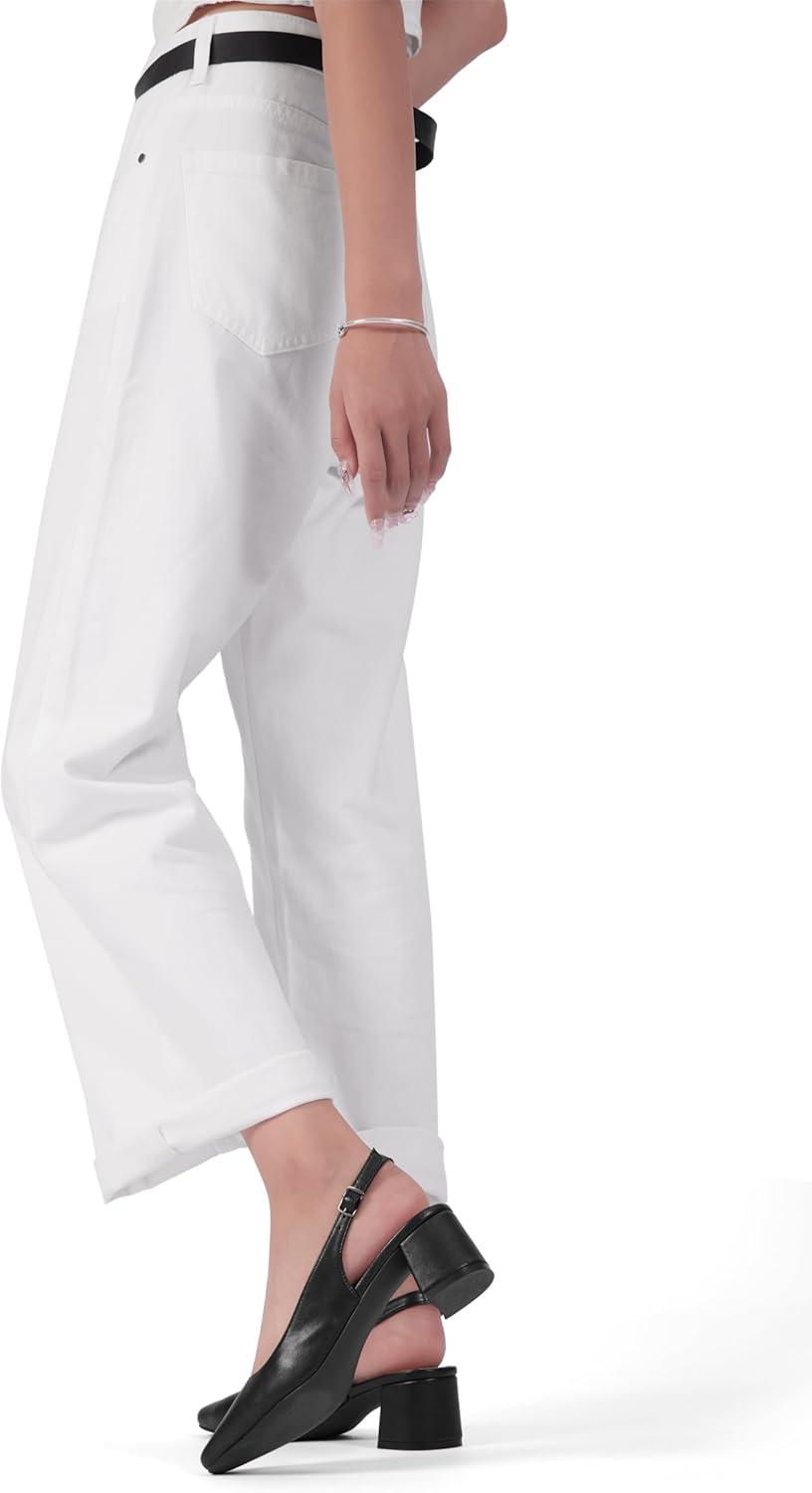 imageWomens Low Chunky Slingback Heels Square Toe Block Dress Shoes Closed Toe Comfortable Wedding Office Work Black Pumps 85