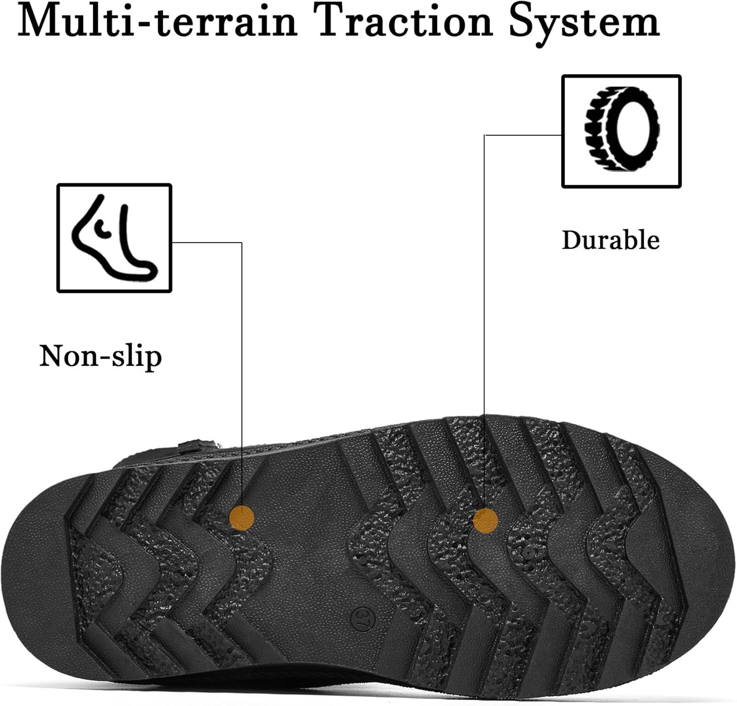 imageWinter Boots for Women Warm Ankle Boots Suede Faux Fur Lining Classic Zipper AntiSlip Snow Booties Slippers Fashion Slip On Memory Foam Comfort Indoor ampamp Outdoor Shoes Black Size 7