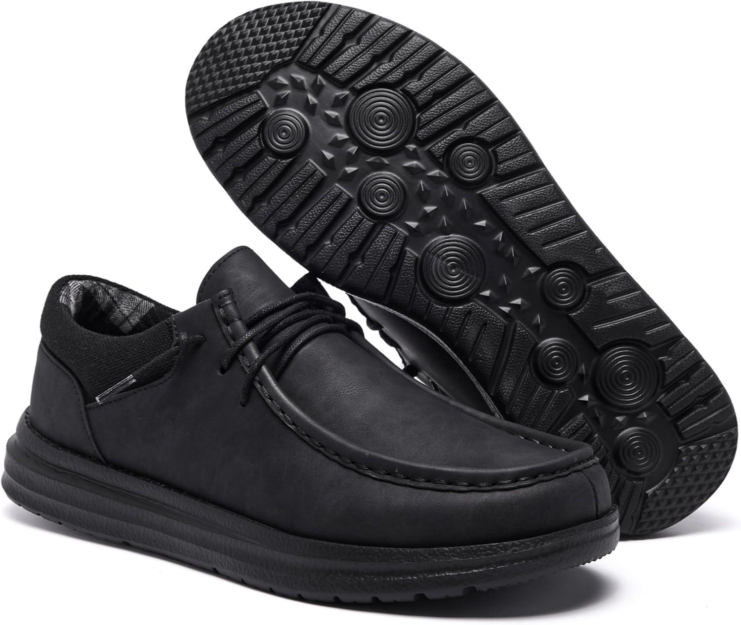 image:imageFW FRAN WILLOR Mens Wide Shoes Width Toe Box Slipon Loafers Casual Walking Shoes for MenBlack