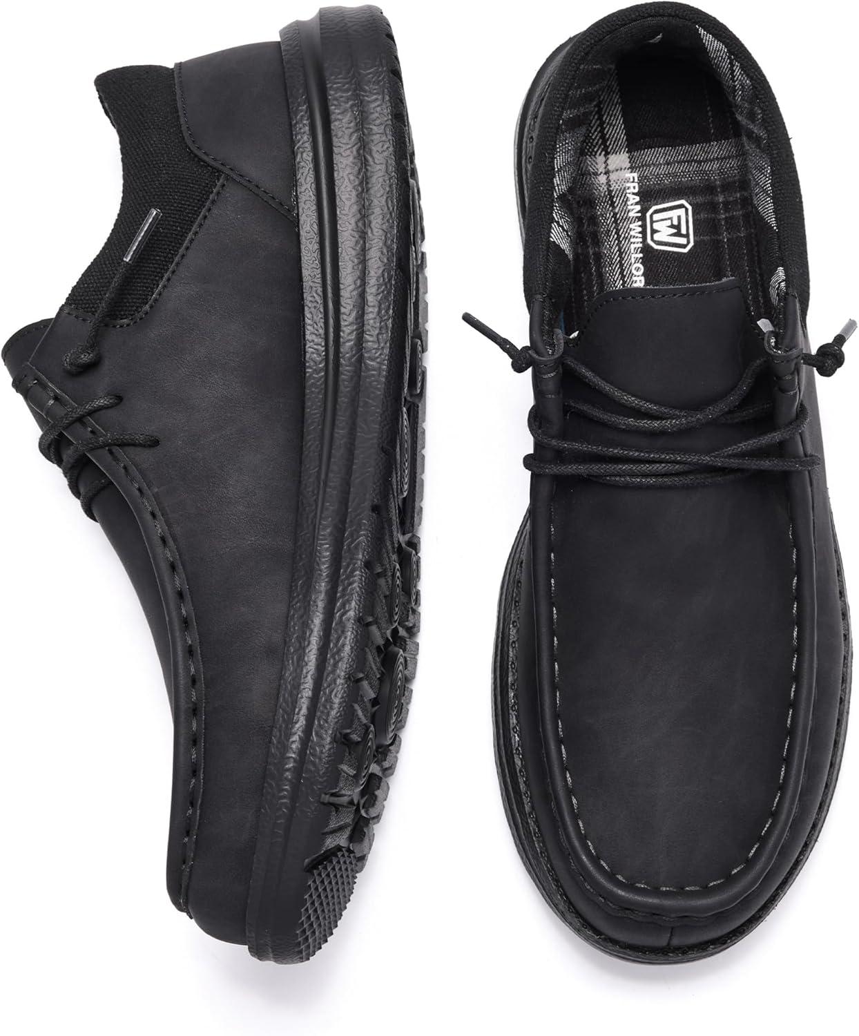 image:imageFW FRAN WILLOR Mens Wide Shoes Width Toe Box Slipon Loafers Casual Walking Shoes for MenBlack