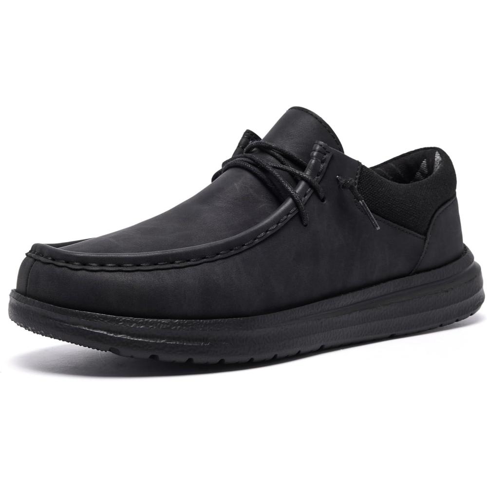 image:imageFW FRAN WILLOR Mens Wide Shoes Width Toe Box Slipon Loafers Casual Walking Shoes for MenBlack