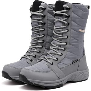 FW FRAN WILLOR Women’s Waterproof Winter Snow Boots Warm Comfortable with Side Zipper – 2025 Fashion Lightweight Hiking boots for Cold Weather Insulated Mid Calf Military Booties