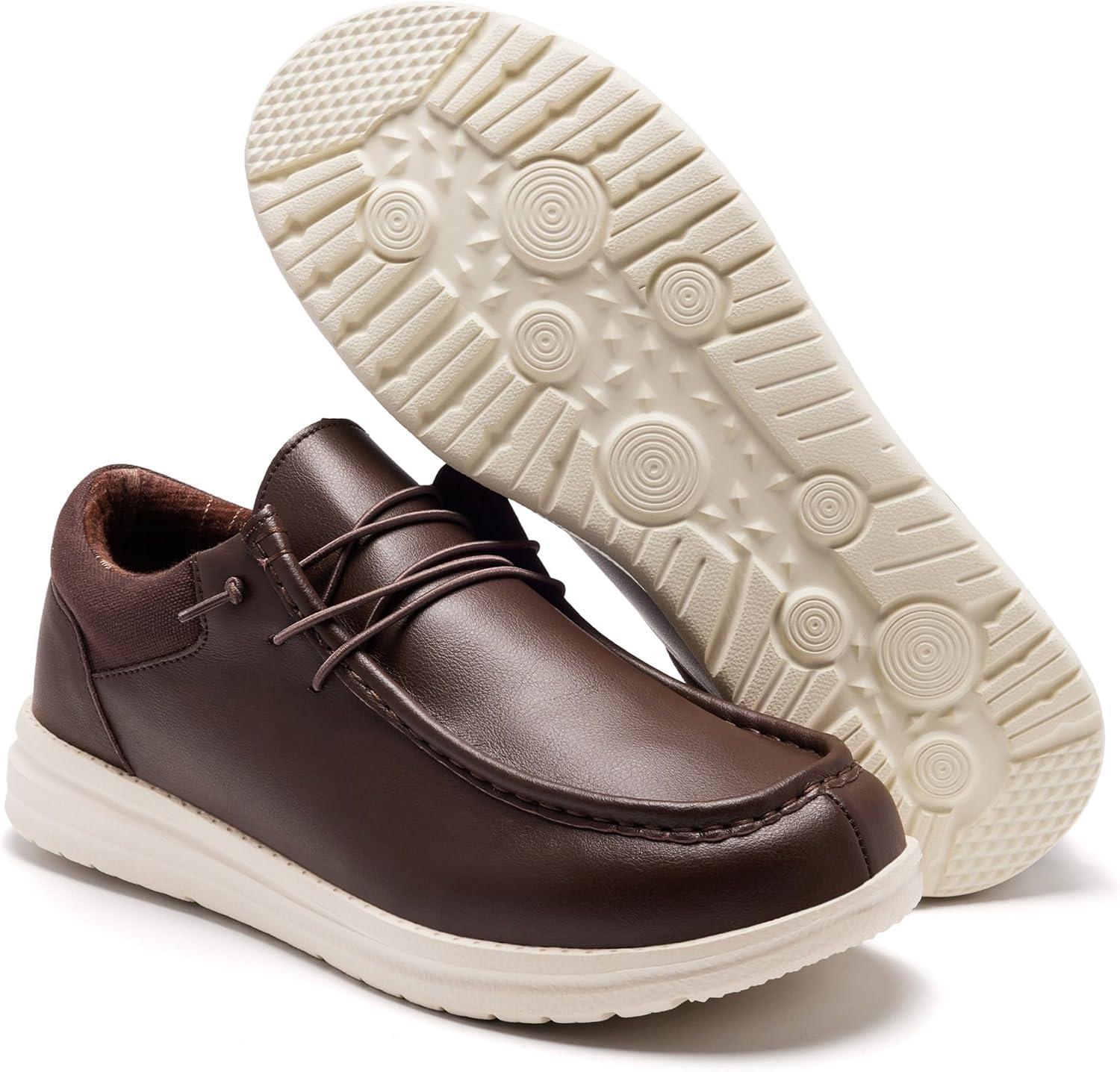 image:imageFW FRAN WILLOR Mens Wide Shoes Width Toe Box Slipon Loafers Casual Walking Shoes for MenChocolate